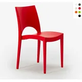 Paris Grand Soleil Stühle für Küche Zuhause Bar Polypropylen stapelbar - Rot