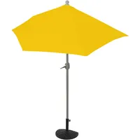 Mendler Sonnenschirm halbrund Parla, Halbschirm Balkonschirm, UV 50+ Polyester/Alu