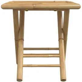 vidaXL 3-tlg. Bistro-Set Klappbar mit Cremeweißen Kissen Bambus