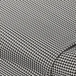 Jacquard-Jersey "Dreiecke", schwarz/weiß
