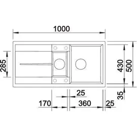 Blanco Metra XL 6 S anthrazit + Excenterbetätigung