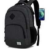 Mofut Rucksack, Laptop Rucksack Herren Damen Große Kapazität Casual Rucksack, für 15,6" Multifunktionale Business Laptop Tasche Wasserdicht mit ... - Schwarz