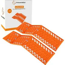 Preiswert & Gut Sandbleche 2er Set 60 cm faltbar 30 t – 17,5 cm breit – robuste Traktionshilfe für Wohnmobil PKW SUV, in Orange – Pre...