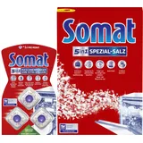 Somat 5in1 Spülmaschinen Reinigungs-Set – Spezialsalz 1,2 kg + Duo Maschinenreiniger 3 Tabs – Kraftvoll gegen Kalk, Fett & Gerüche – Für alle Spülmaschinen geeignet