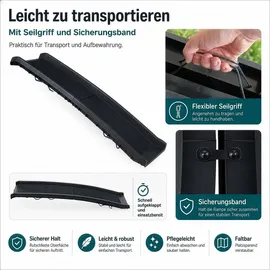 Wiltec Hunderampe 90 kg Schwarz 155 x 40 cm