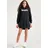 Levi's Sweatkleid LEVI'S KIDS "SWEATSHIRT DRESS WITH TAPI", Mädchen, Gr. 10/140, N-Gr, schwarz, Sweatware, Obermaterial: 60% Baumwolle, 40% Polyester, bedruckt, bequem kniefrei, Bündchen, Kleider Sweatkleid, for GIRLS