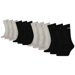 PUMA Unisex Socken, 12er Pack - Sport Crew Sock,Tennissocken, ECOM Mehrfarbig 39-42