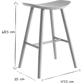 miliboo Barhocker helles Holz H65 cm (2er-Set) DEMORY