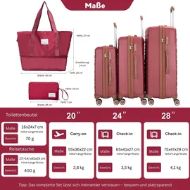 TRAVELHOUSE Ascona Koffer-Set 5-tlg. rot