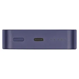 EMOS Powerbank 10 000 mAh WI 1046 mit Magnet - magnetischer externer Akku mit Passthrough und Wireless-Charging USB-C-Ausgang inkl. USB-Datenkabel - für iPhone, Smartphone, Tablet - blau