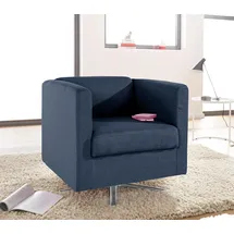 Home Affaire Sessel Bob Polyester 72 x 71 x 75 cm Blau drehbar mit Sternfuß