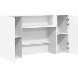 vidaXL Empfangstheke Weiß 180x50x103,5 cm Holzwerkstoff