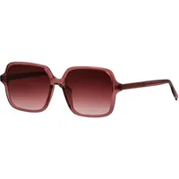 Tom Tailor Sonnenbrille TOM TAILOR "Modell 676007", Damen, rot (rot transparent), leicht transparent, Sonnenbrillen Sonnenbrille, Form Feminin, Logoschriftzug auf Bügel, Kunststofffassung
