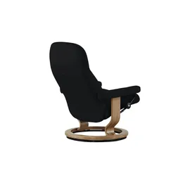 Stressless Relaxsessel Leder 72 x 94 x 70 cm Schwarz mit Hocker