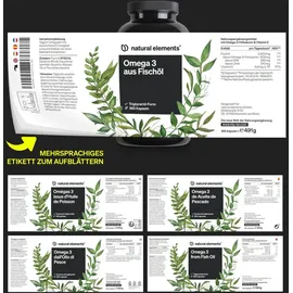 Natural Elements Omega 3 Fischöl Kapseln 180 Kapseln