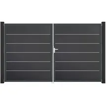 GROJA Doppeltor 306 x 180 cm Anthrazit