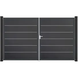 GROJA Doppeltor 306 x 180 cm Anthrazit