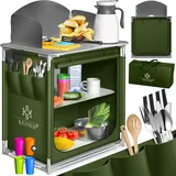 Kesser KESSER® Campingschrank, Campingküche mit Aluminiumgestell inkl.Tragetasche Kocherschrank für Camping , Campingmöbel , Outdoor