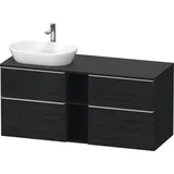 Duravit D-Neo Konsolenwaschtischunterbau wandhängend Eiche Schwarz Matt 1400x550x664 mm à DE4970L701 DE4970L70160000,