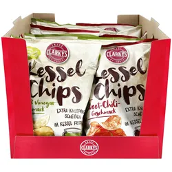Clarkys Kesselchips 150 g, verschiedene Sorten, 10er Pack