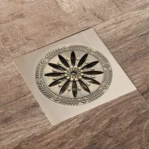 Tbest Aougo - Ccykxa Messing-duschablauf, Quadratischer, geruchshemmender Bodenablauf, Duschrost für Badezimmer, großes Kaliber 10 x 10 Cm, Badezimmerzubehör