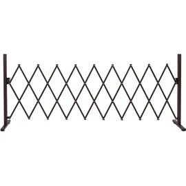 Mendler Alu Absperrgitter 103 x 36-265 x 31 cm Braun/Stahl