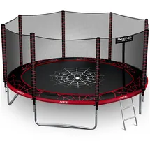 Neo-Sport Trampolin 374 cm schwarz/rot