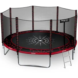 Neo-Sport Trampolin 374 cm schwarz/rot