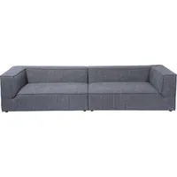 Big-Sofa TOM TAILOR HOME "BIG CUBE" Sofas Gr. B/H/T: 270cm x 66cm x 129cm, Chenillestoff TSE, mit Sitztiefenverstellung, grau (coin tse 129) in 2 Breiten, wahlweise mit Sitztiefenverstellung, Tiefe 129 cm