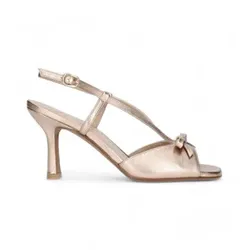 Mascaró für Damen. 49990 Mykonos Schuhe aus nacktem Leder (36), 5 bis 8 cm, Schnalle, Lässig
