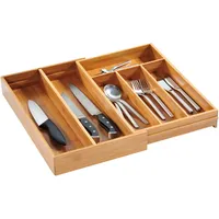 KESPER Variabler Besteckkasten Bambus 26 - 49 cm braun