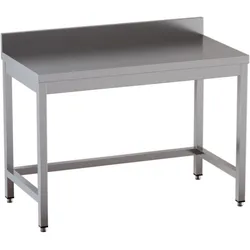 GastroHero Edelstahl Arbeitstisch Eco 8x7 ohne Grundboden mit Aufkantung