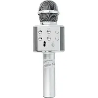 COFI 1453 Multimedia Karaoke-Mikrofon Kabelloser Bluetooth Lautsprecher 1200mAh Silber