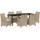 vidaXL Garten Essgruppe 7-tlg. Beige