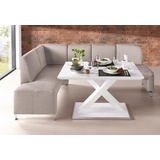 exxpo - sofa fashion Intenso 157 x 91 x 244 cm Struktur langer Schenkel rechts beige