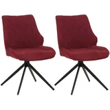 Mendler Esszimmerstuhl Chenille bordeaux