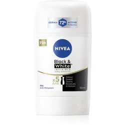 NIVEA Black & White Invisible Silky Smooth festes Antitranspirant 50 ml