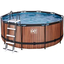 EXIT TOYS Wood Pool Set 360 x 122 cm inkl. Filterpumpe