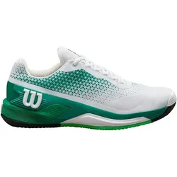WILSON Herren Tennisoutdoorschuhe RUSH PRO 4.0, White/Bosphorus/Classic Green, 40 2⁄3