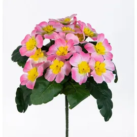 Seidenblumen Roß Primelbusch 24x22cm rosa mit 20 Blüten PM Kunstblumen Kunstpflanzen künstliche Primel Schlüsselblume