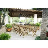 SAM Outillage KUBA Gartentisch ausziehbar 180-240 x 0 x 75 cm Naturbelassen/Beige