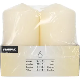 Papstar Stumpenkerze 11,5 x 6 cm 6 St. creme