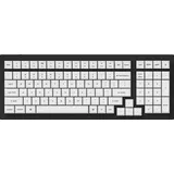 Keychron Tastenkappen Double-Shot KSA PBT Keycaps, Black on White Full Set