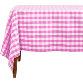 Homescapes Tischdecke Vichy-Karo 137 x 178 cm Pink