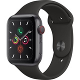 Apple Watch Series 5 GPS + Cellular 44 mm Aluminiumgehäuse space grau, Sportarmband schwarz