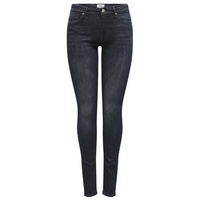 ONLY Damen Jeans ONLSHAPE REG SKINNY REA095 Skinny Fit Schwarz 15209614 Normaler Bund Reißverschluss W 25 L 32
