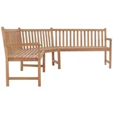 vidaXL Garten-Eckbank 185x185x90 cm Massivholz Teak