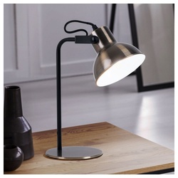 etc-shop Schreibtischlampe, Leuchtmittel nicht inklusive, Tischleuchte Nachttischlampe Schreibtischleuchte schwarz mit