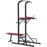 Kraftstation Dipstation Klimmzugstange Hantelbank Rücken Bauchtrainer Fitness