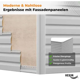 HEXIM Verkleidungspaneel HEXIM Weiß 2 St. 200 x 10 x 5 cm